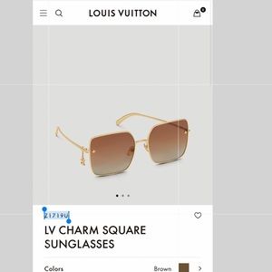NIB LV sunglasses. Authentic Gold and brown lens